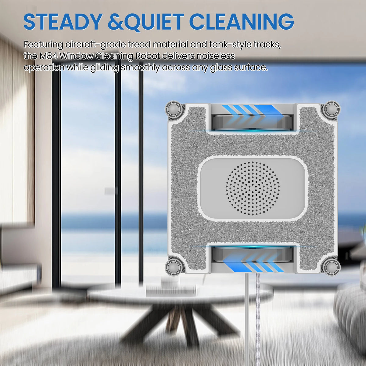 Window Cleaning Robot 4-Way Water Spray High-Rise Vacuum