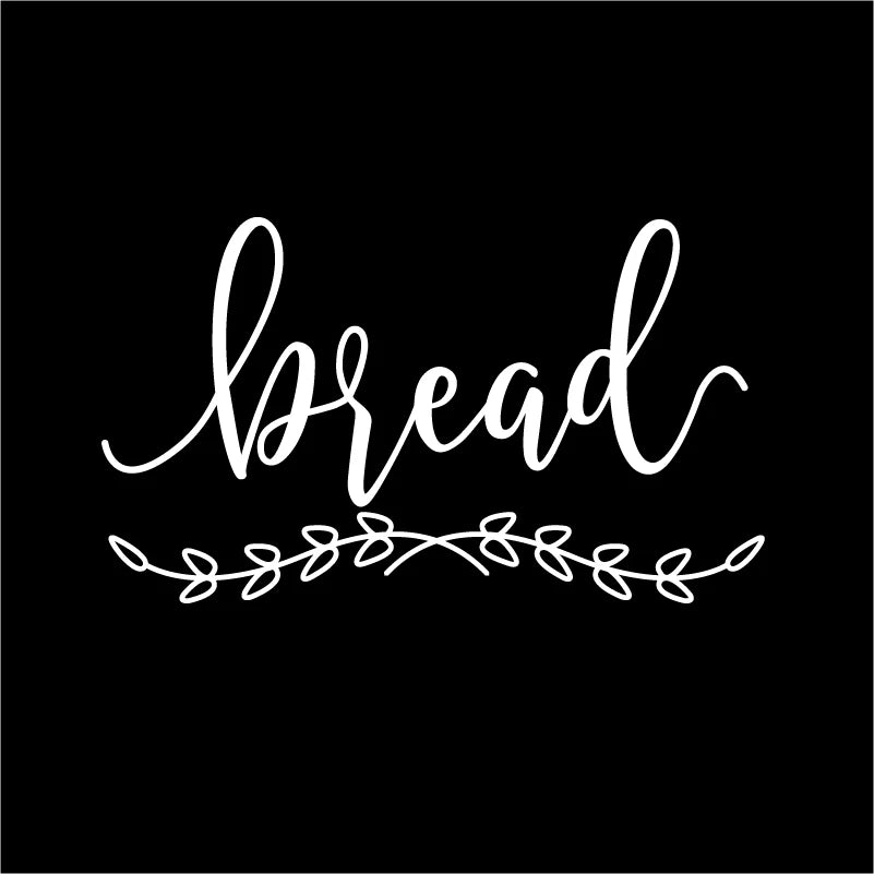 Bread Box Vinyl Sticker Bread Box Storage Label
