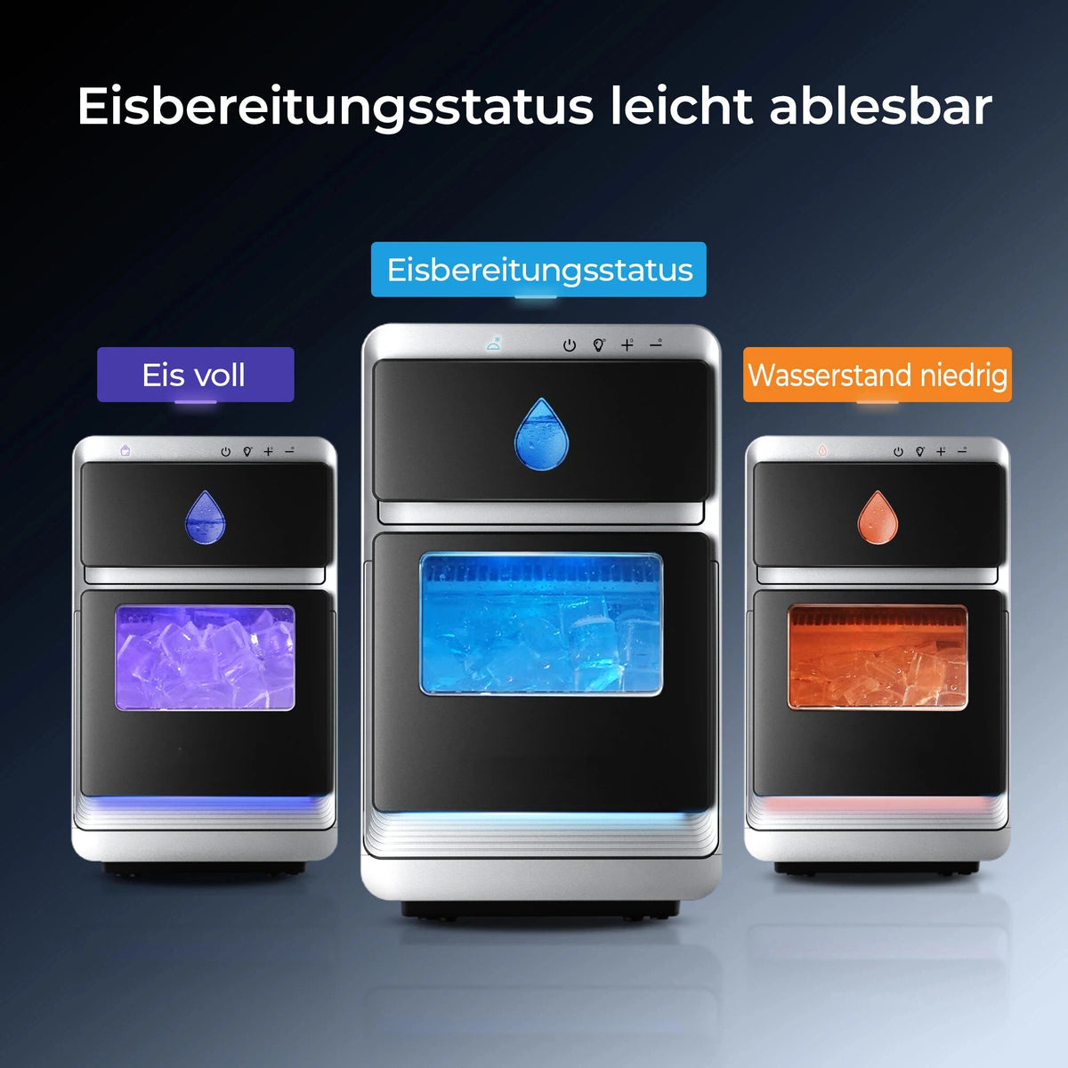 Automatic Countertop Ice Maker Crescent-Shaped Ice Machine Bars