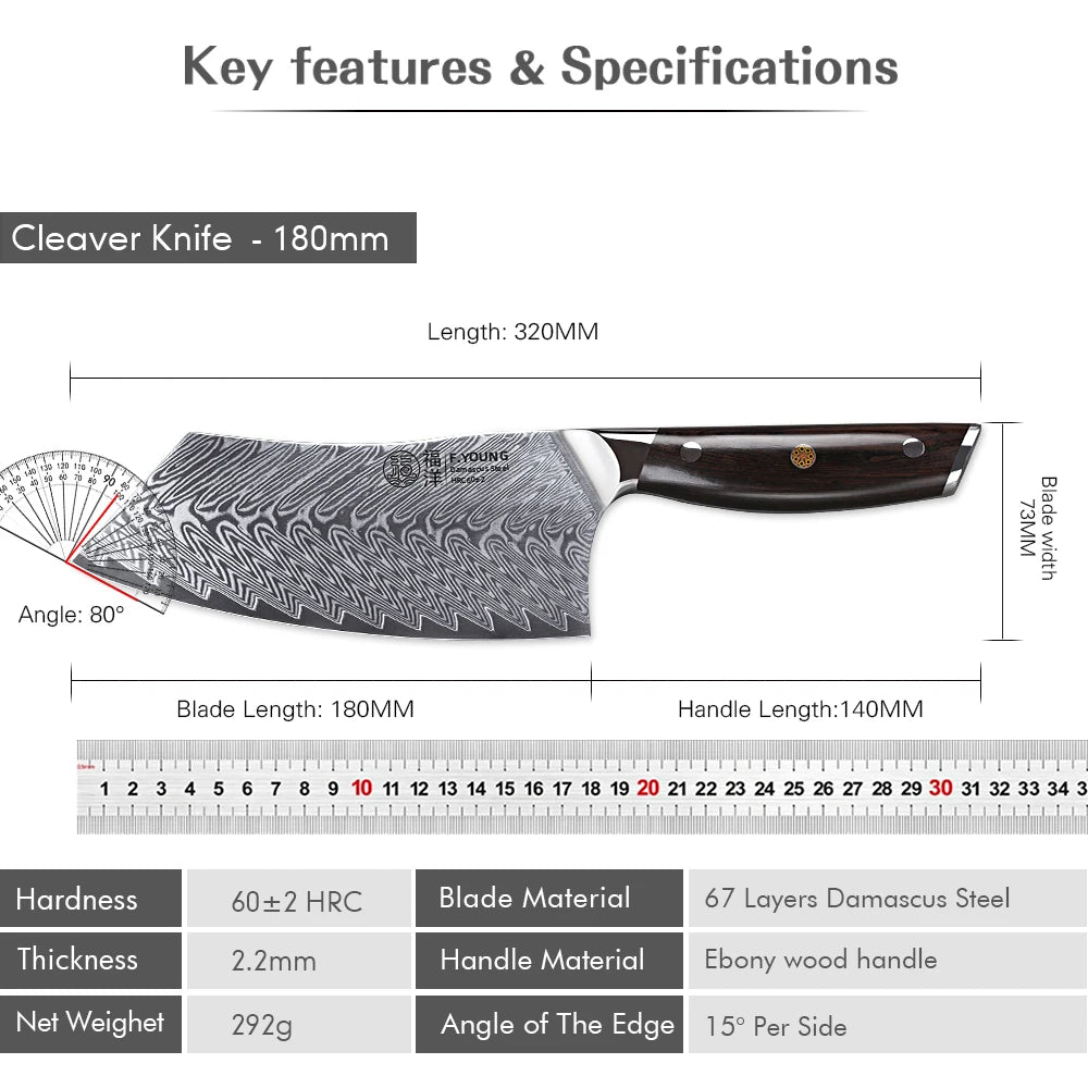 Young Professional Knife 67 Layers Damascus Steel Chef