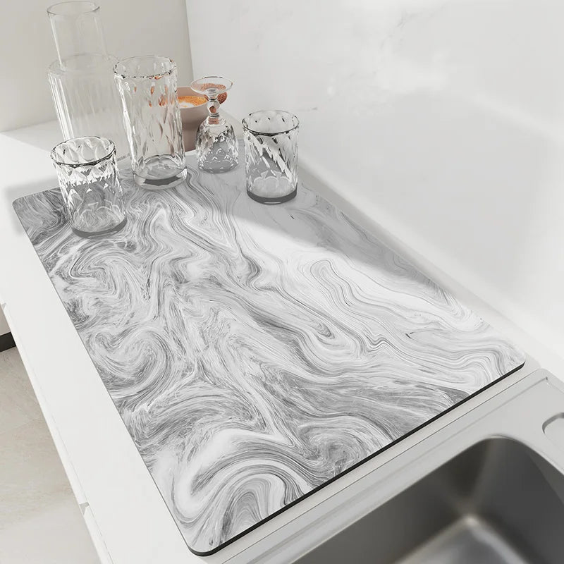 Dish Drying Mat Absorbent Quick Dry Coffee Drain