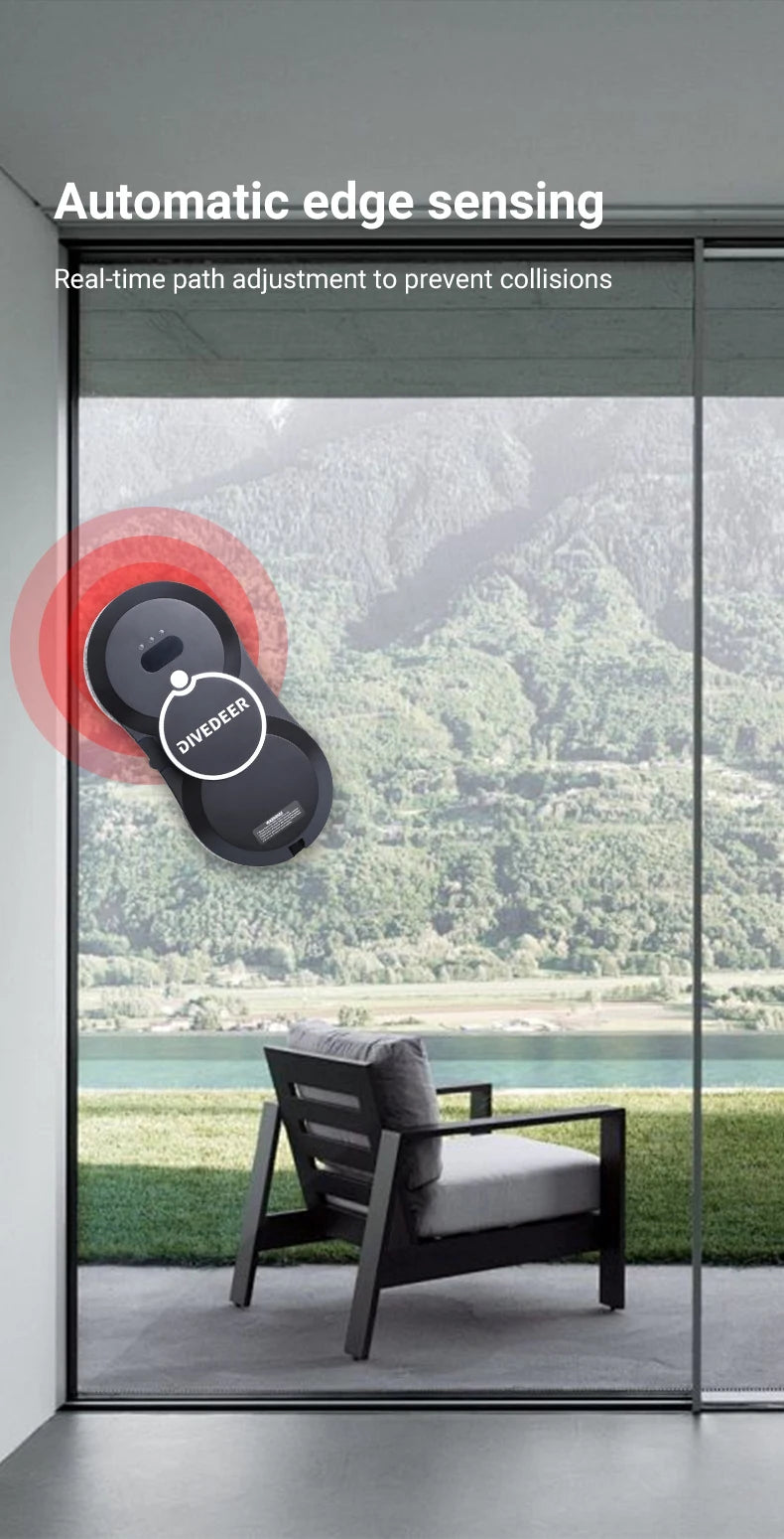 Divedeer Water Spray Window Cleaning Robot High Suction