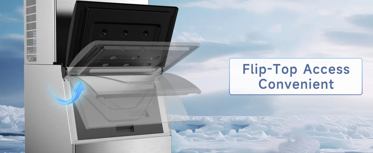 Commercial 580lbs/24h Ice Maker Machine Ice Ready In