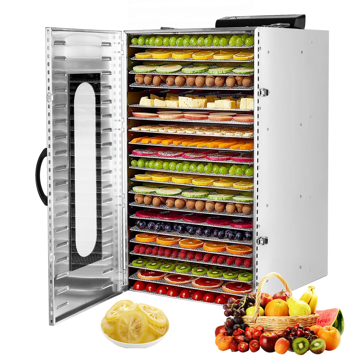 Commercial Grade Food Dehydrator Machine 110v 1500w Stainless