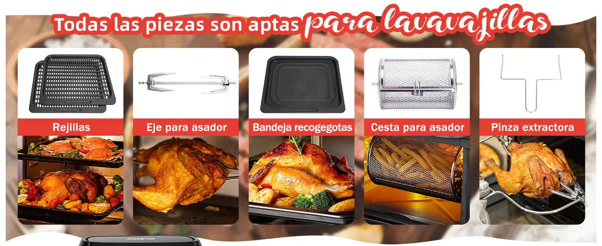 12l Air Fryer Air Oven Dishwasher Safe Led
