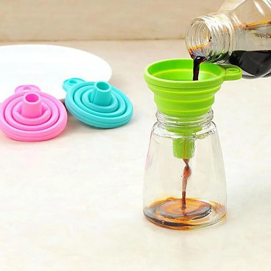 Funnel Pack Foldable Silicone Collapsible Funnels Filling Bottle