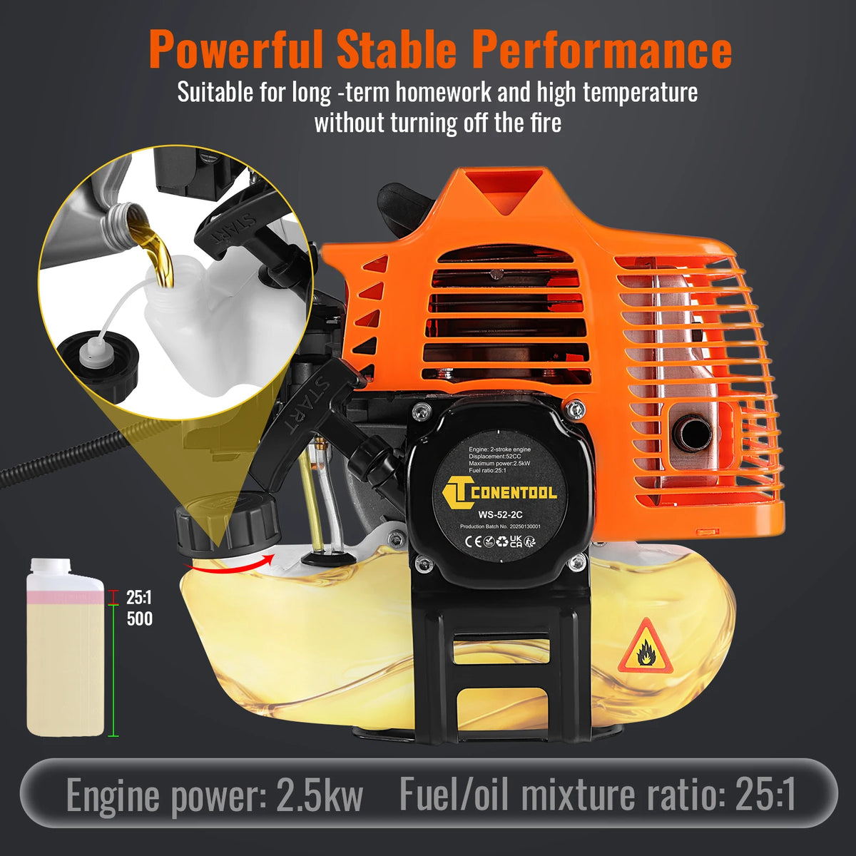 Conentool 52cc Petrol Lawn Mower In Petrol Trimmer