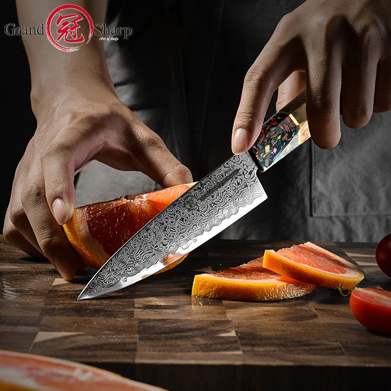 Inch Utility Knife Ultra Sharp Japanese Damascus Steel