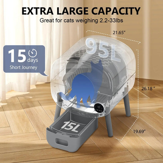 Fumoi Smart Self Cleaning Cat Litter Box Large