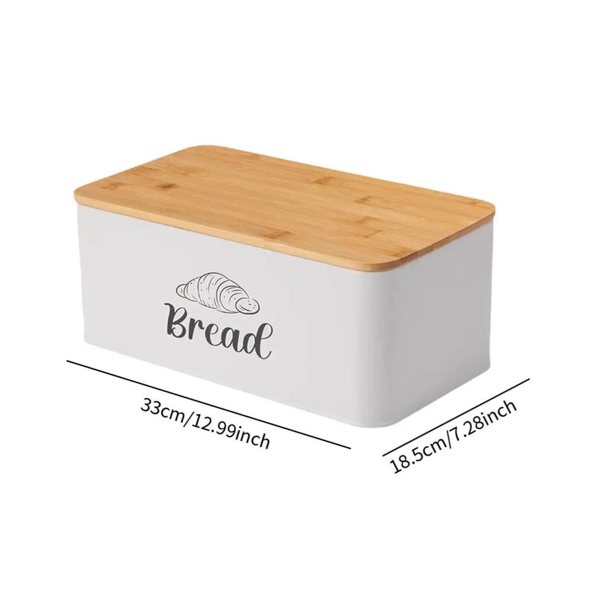 Breadbasket Sturdy Bread Box Kitchenware Layer Bamboo Lid