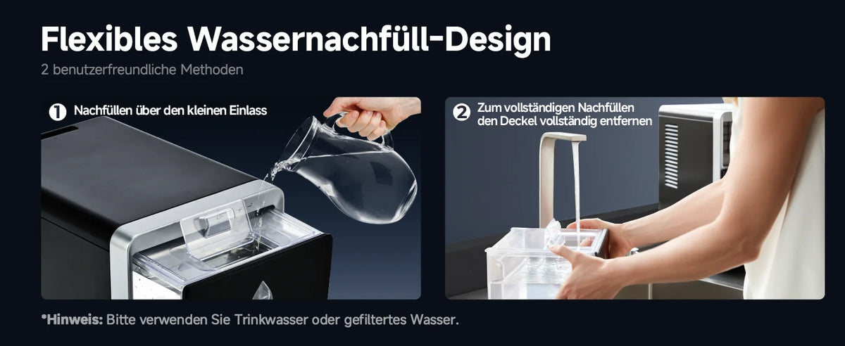 Automatic Countertop Ice Maker Crescent-Shaped Ice Machine Bars