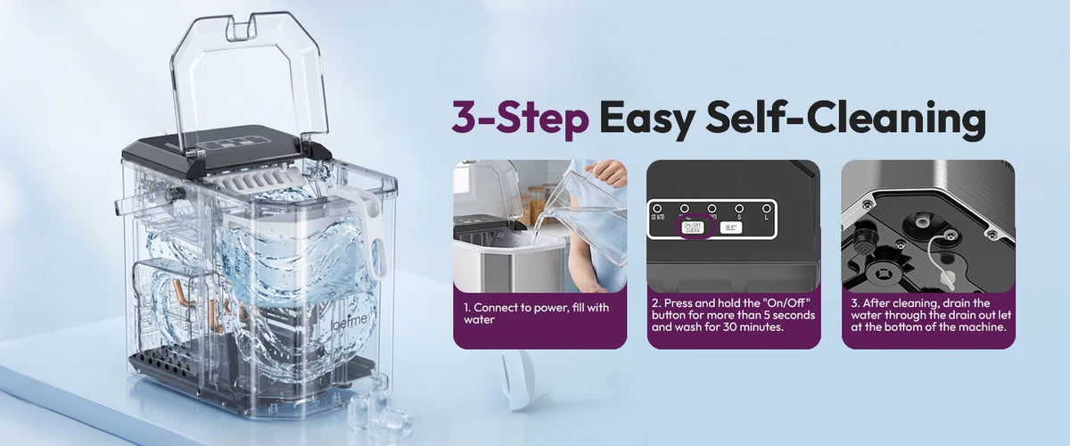 Loefme 12kg/24h Electric Ice Maker Desktop Fully Automatic