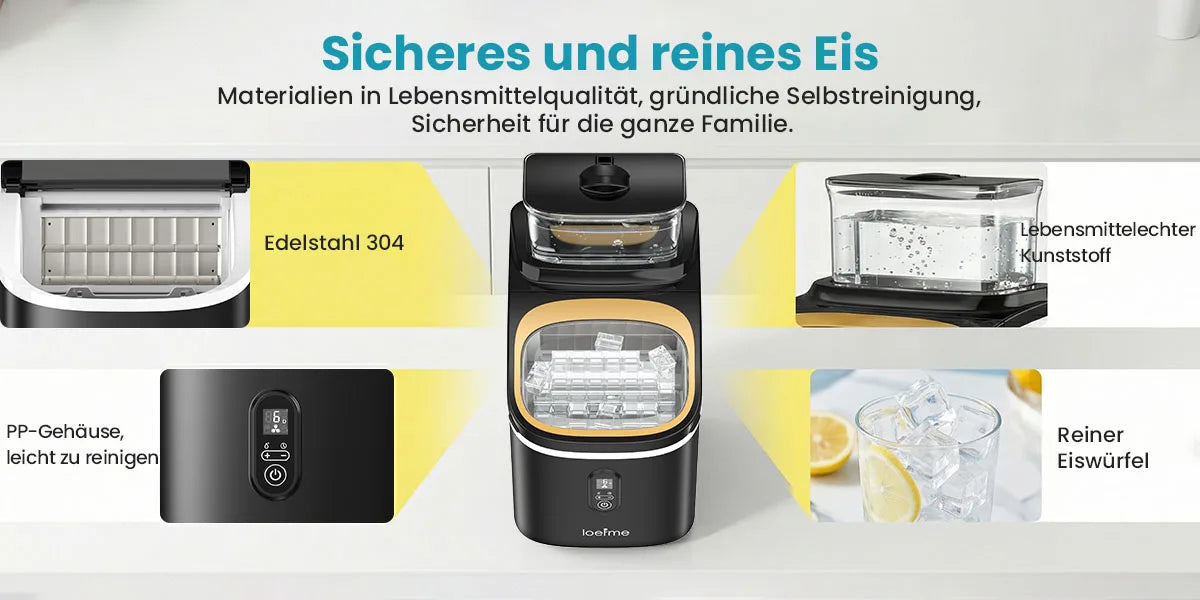 Loefme Ice Maker 15kg/24h 16 Ice Cubes In