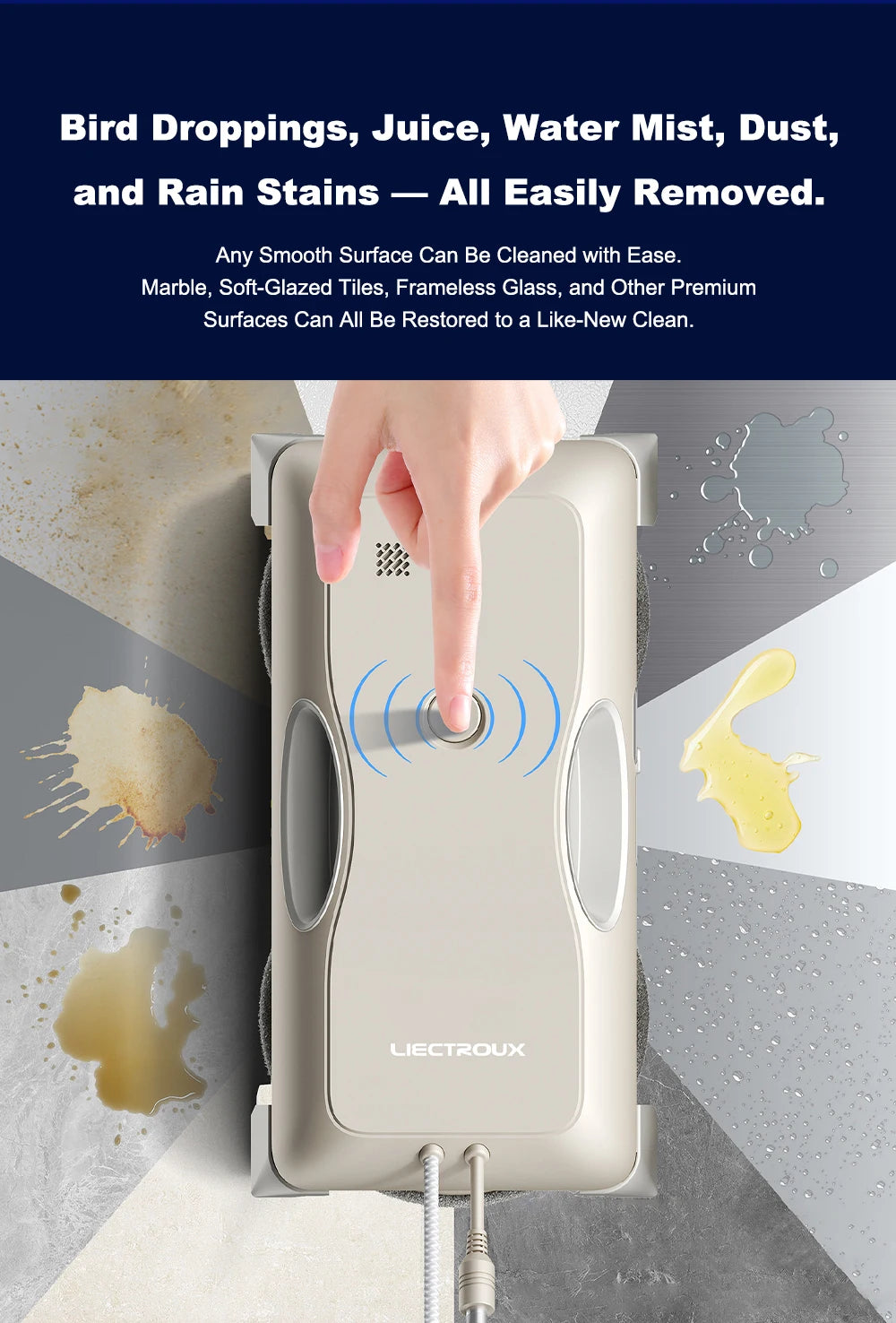 Window Cleaning Robot Liectroux G8 High-Speed Cleaning Double