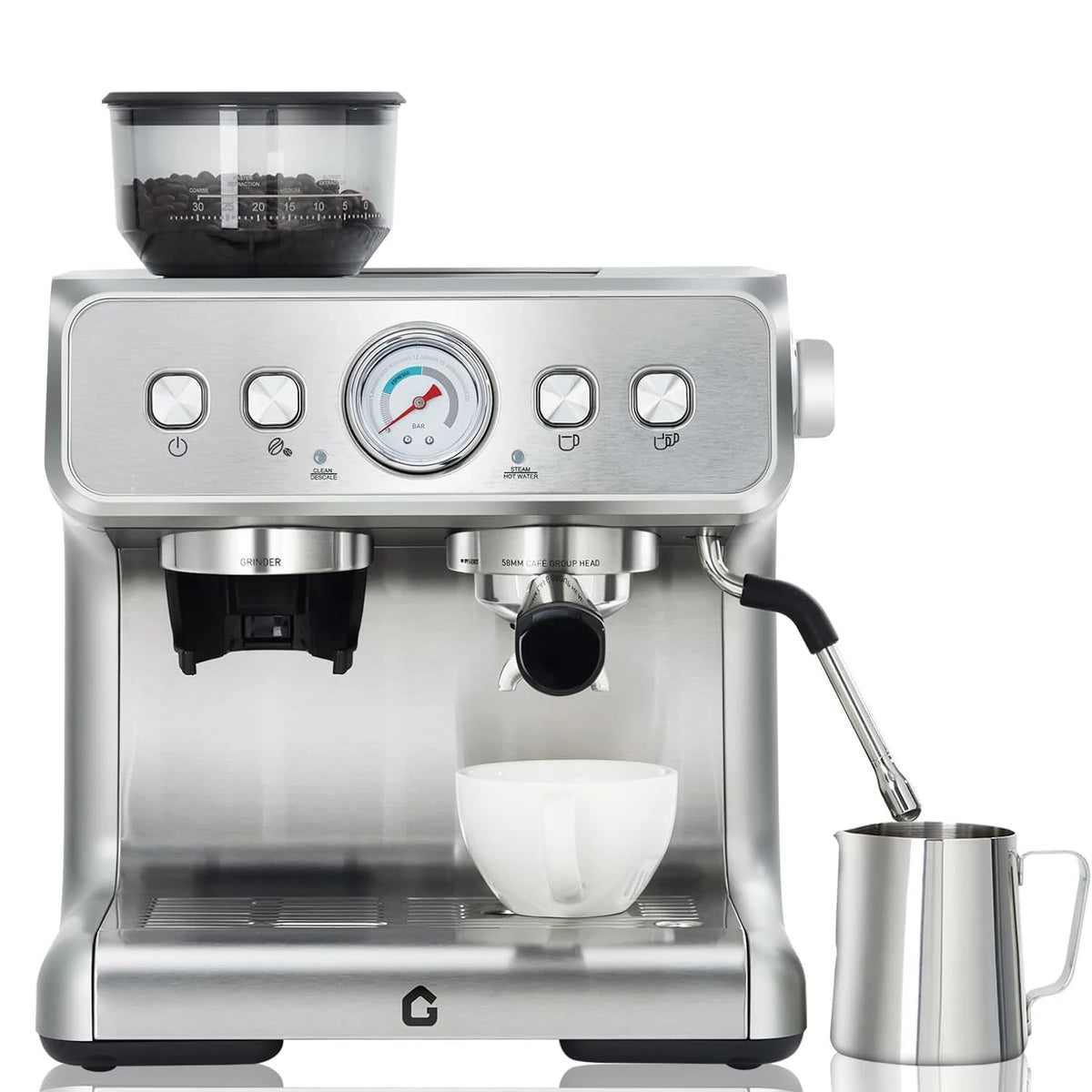Coffee Machine Conical Burr Grinder 20 Bar Pressure