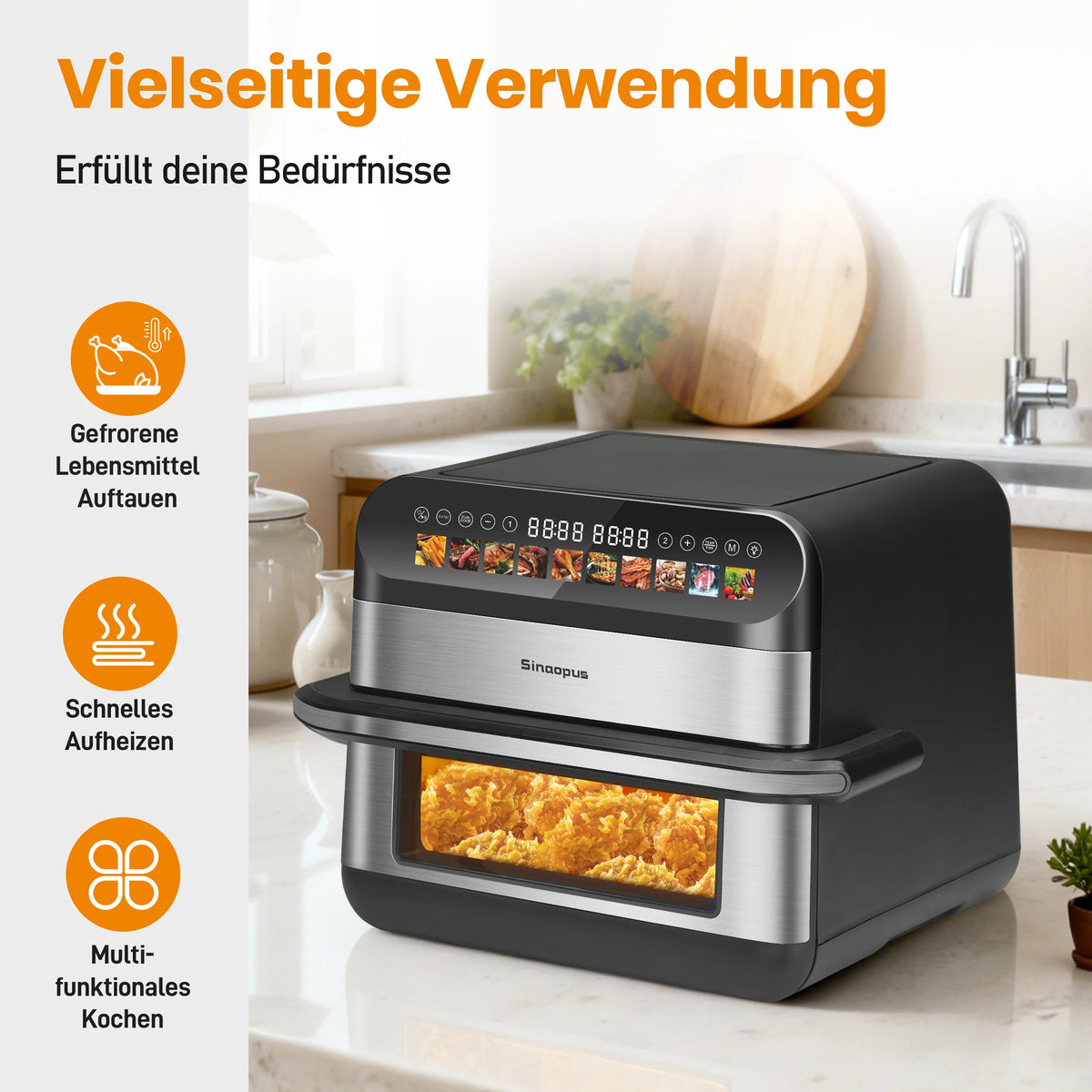 9l Dual Basket Air Fryer Oilless Cooker Led