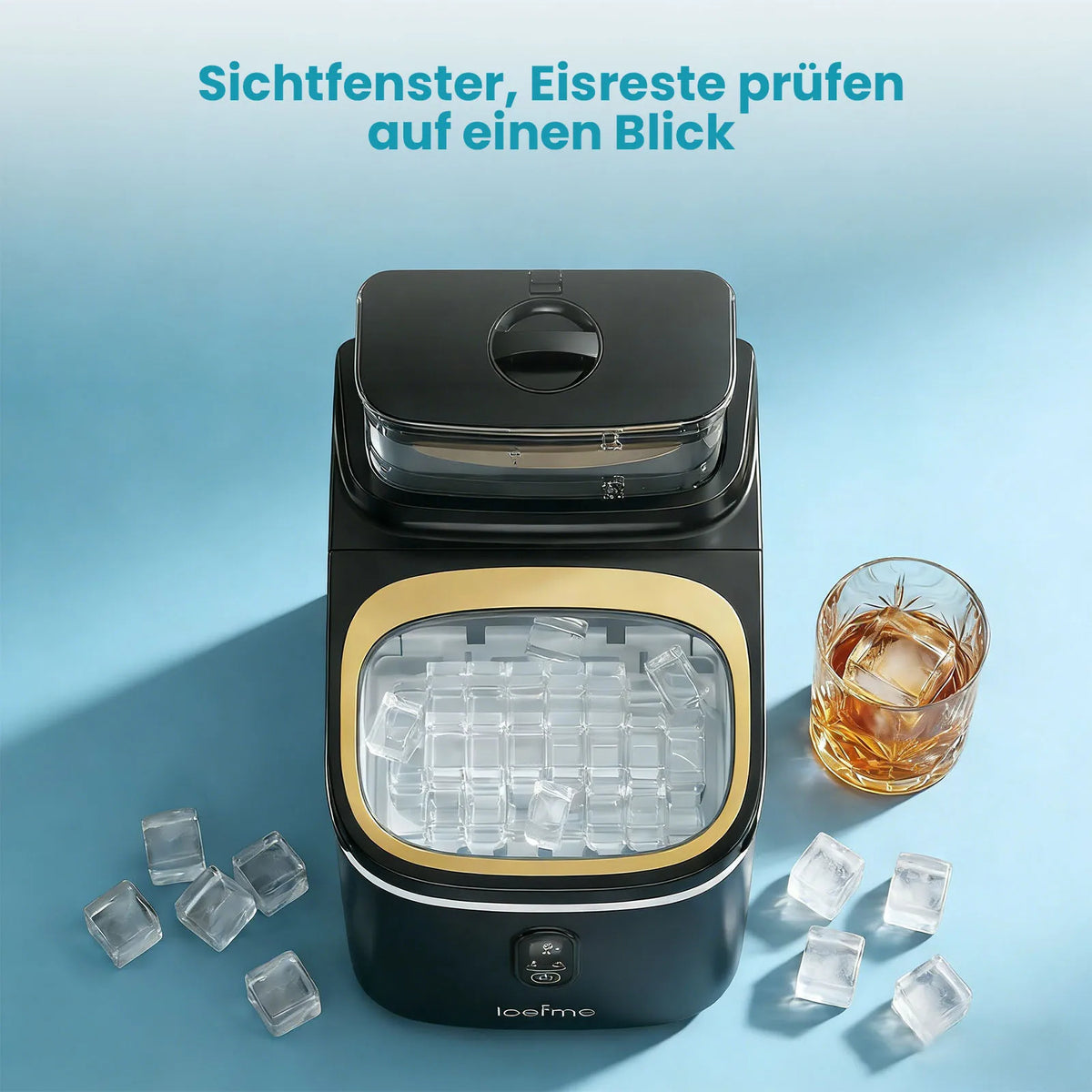 Loefme Ice Maker 15kg/24h 16 Ice Cubes In