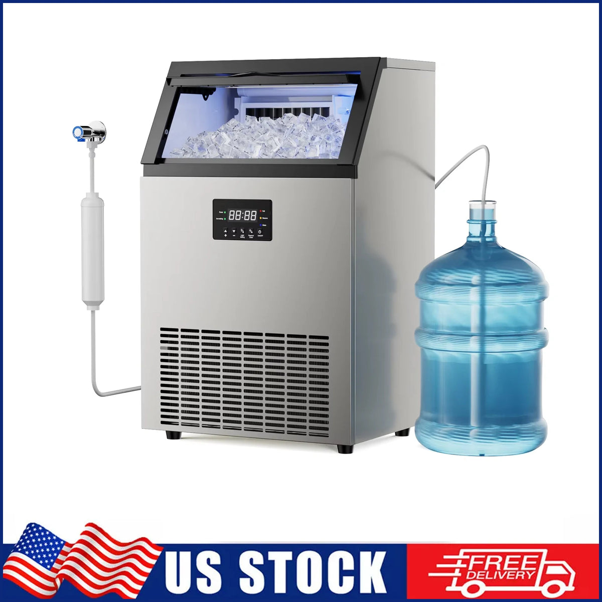 Commercial Ice Maker Machine Stainless Steel Under Counter