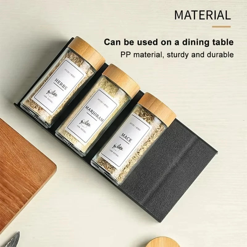 2/4/8-Layer Spice Drawer Storage Rack Adjustable Organizer Spice