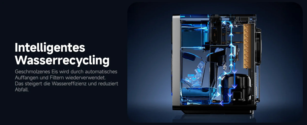 Automatic Countertop Ice Maker Crescent-Shaped Ice Machine Bars