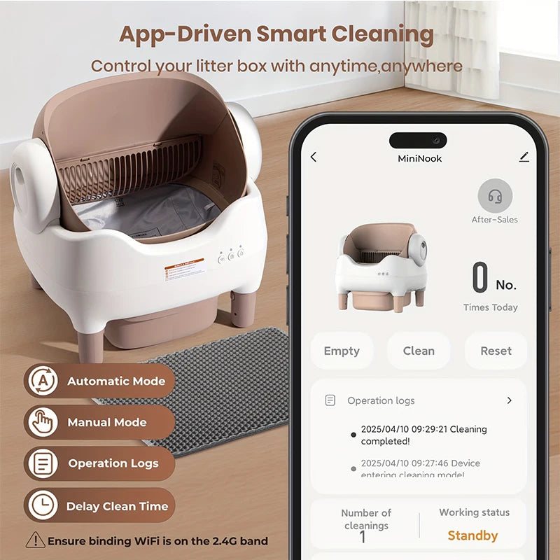 Miaoerduo 76l Self-Cleaning Litter Box App Controlled 4g