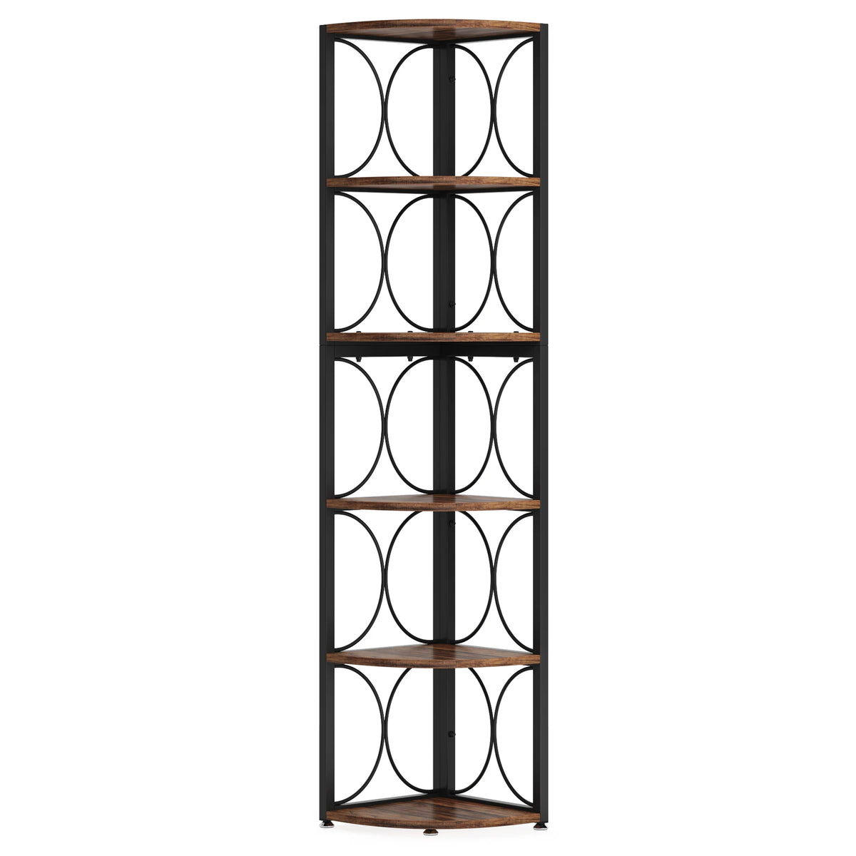 Tribesigns Tier Tall Corner Shelf 61 Inch Rustic