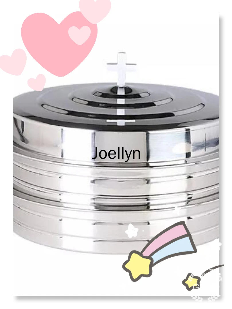Stainless Steel Communion Tray Round Base - Two
