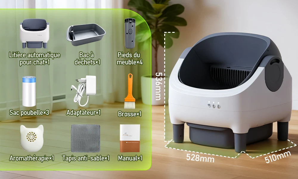 Mihtrov 76l Open Smart Cat Litter Box Fully