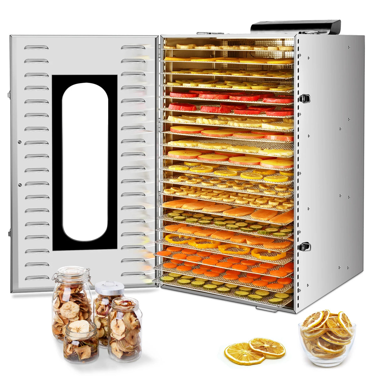 Commercial Grade Food Dehydrator Machine 110v 1500w Stainless