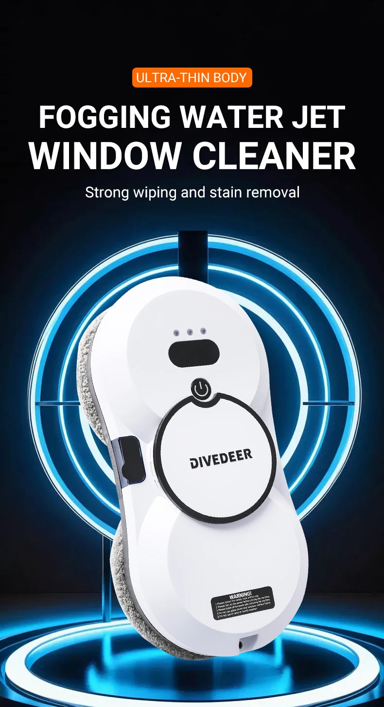 Divedeer Water Spray Window Cleaning Robot High Suction