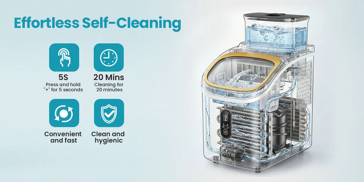 Loefme Ice Maker Machine 15kg/24h 6-13 Mins Quick