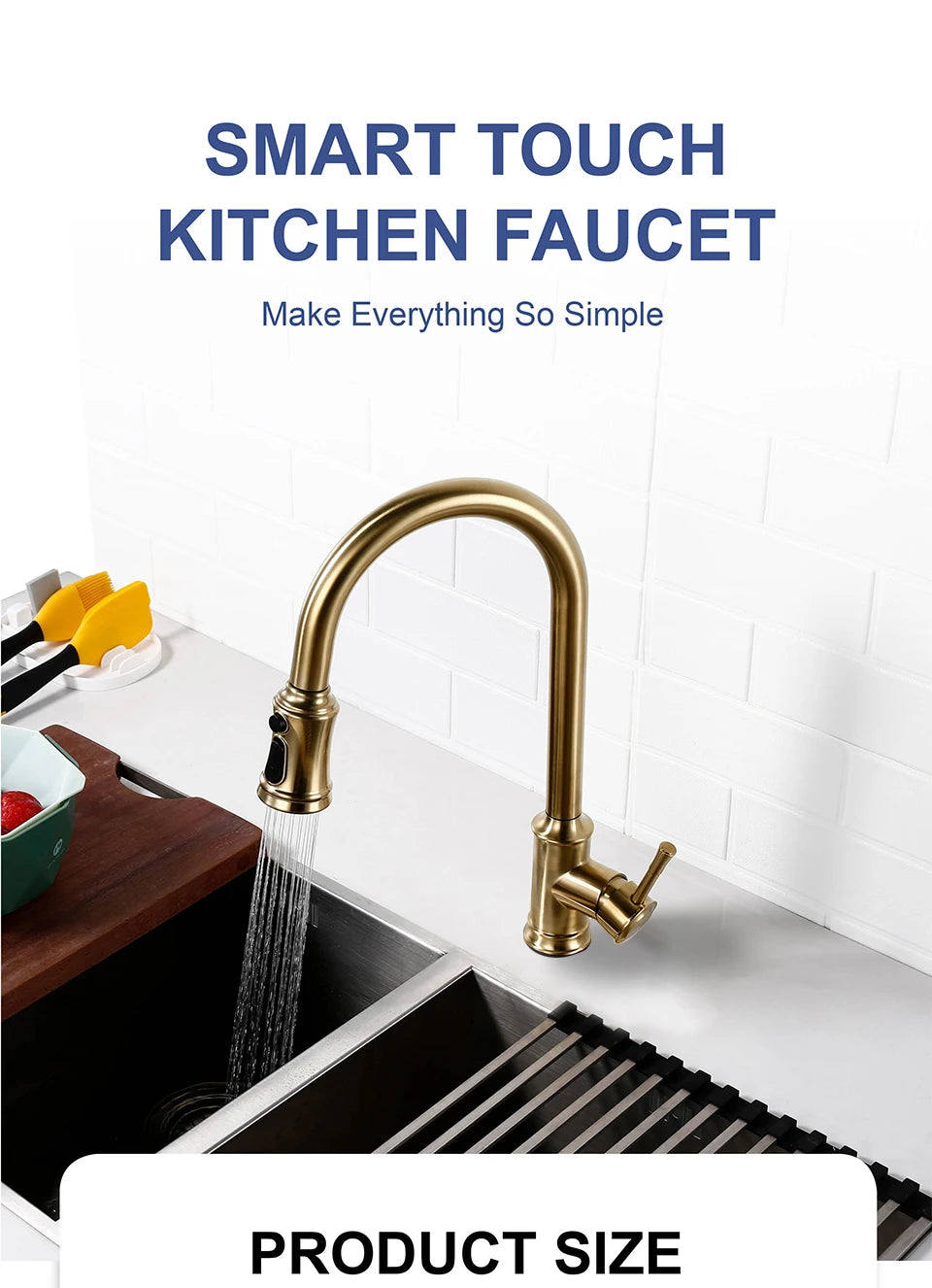 Touch Sensor Faucet Smart Control Mixer Tap Pull