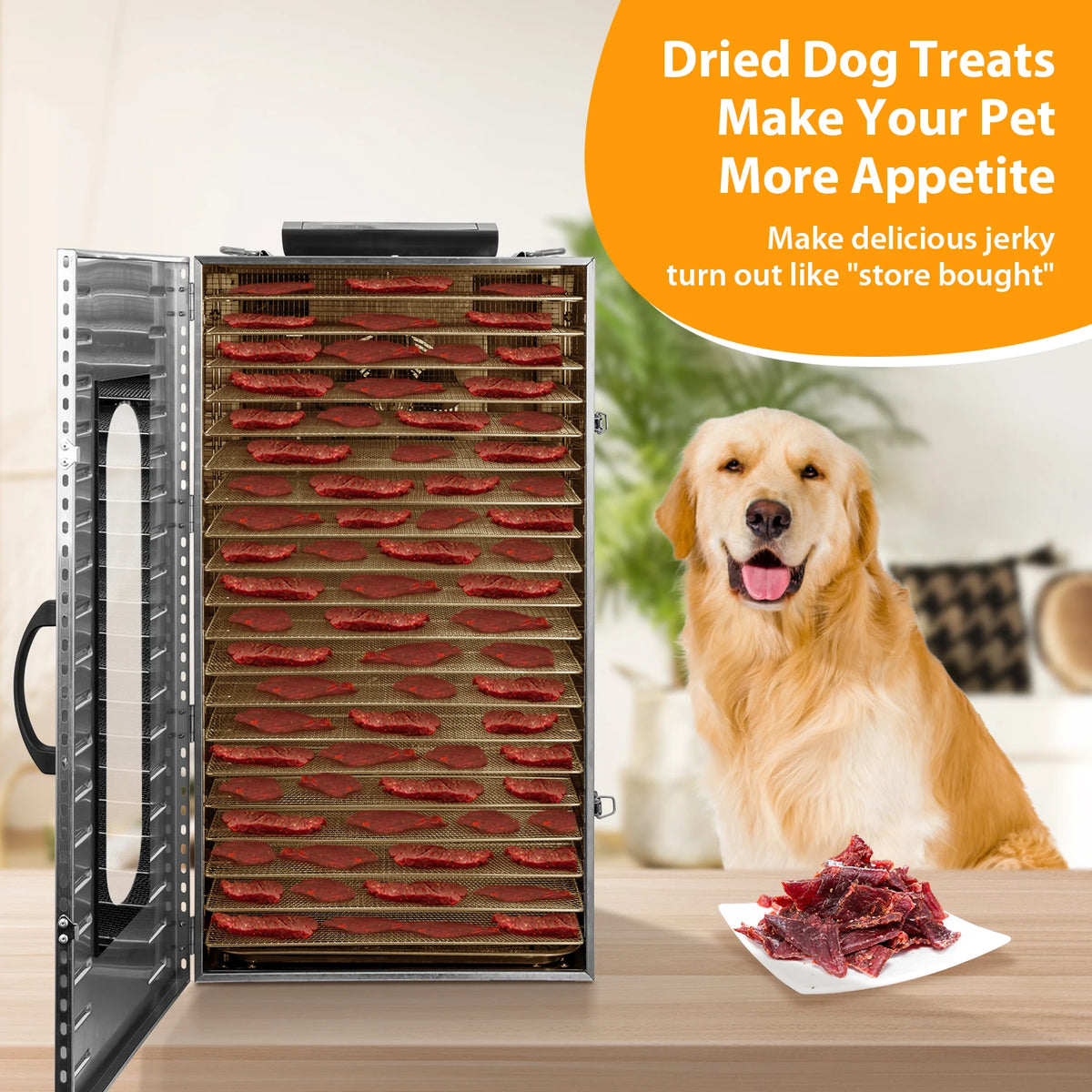 Commercial Grade Food Dehydrator Machine 110v 1500w Stainless