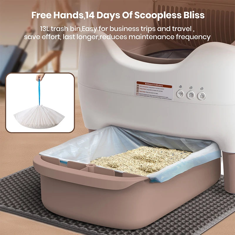 Miaoerduo 76l Self-Cleaning Litter Box App Controlled 4g