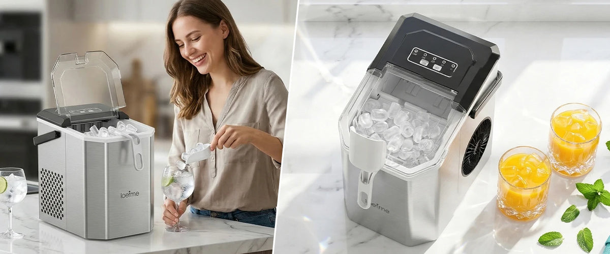 Loefme 12kg/24h Electric Ice Maker Desktop Fully Automatic