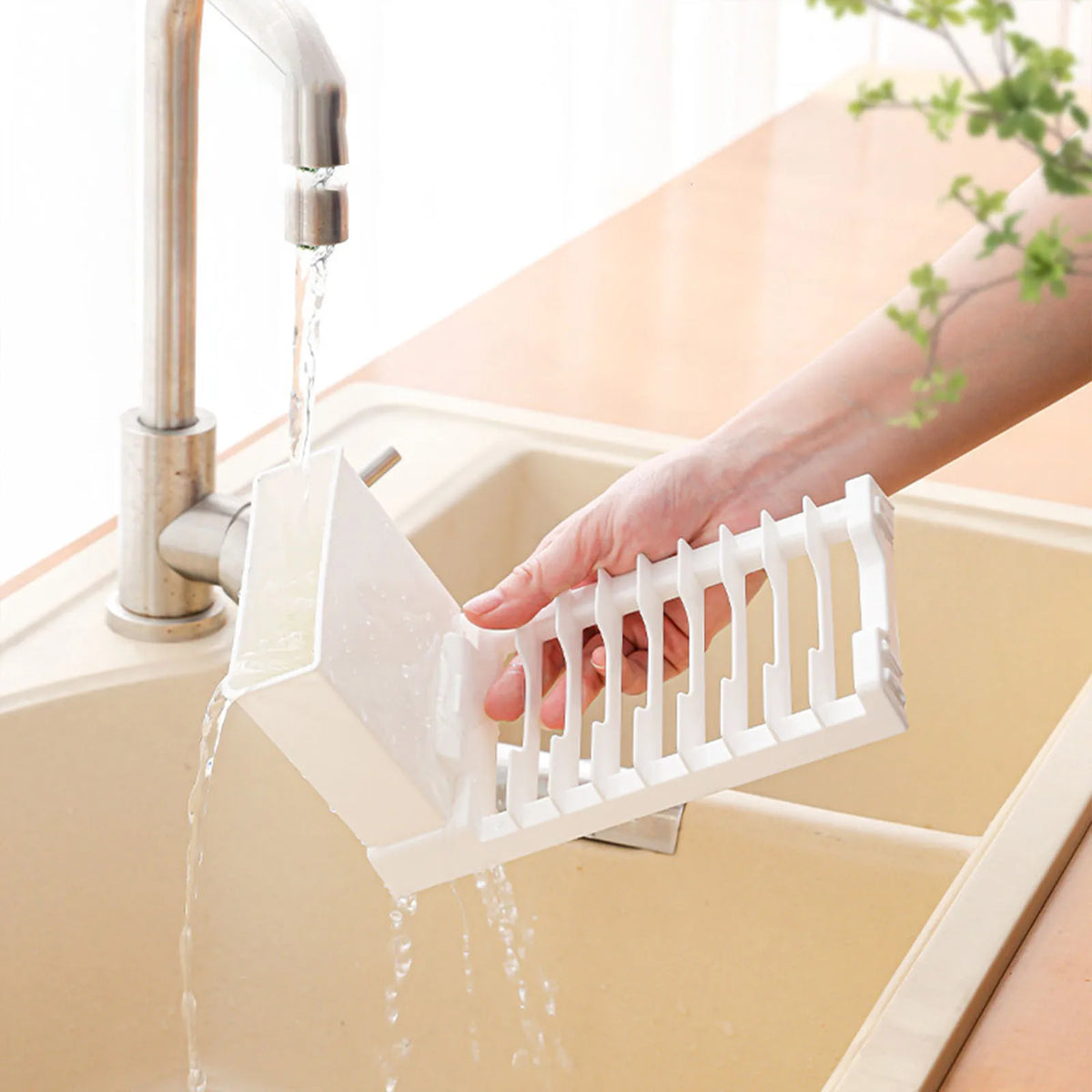 Dish Drying Rack Sink Multipurpose Cutlery Holder Hanging