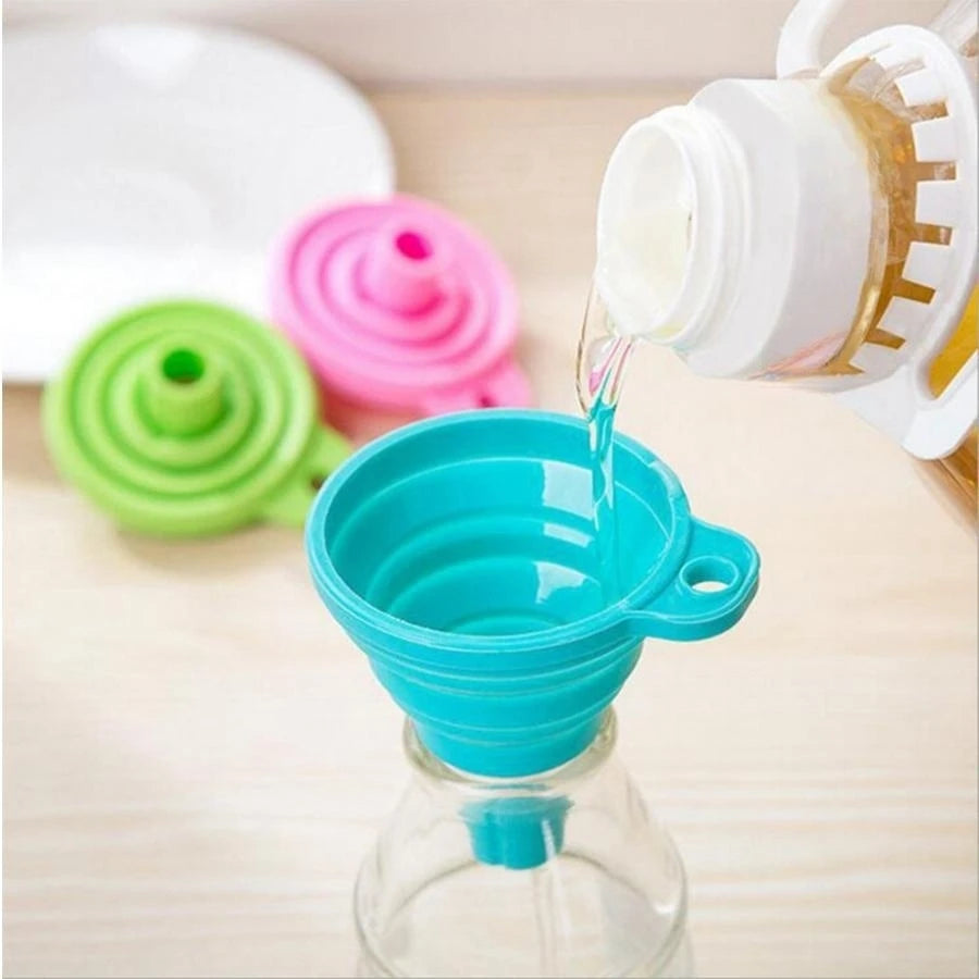 Funnel Pack Foldable Silicone Collapsible Funnels Filling Bottle