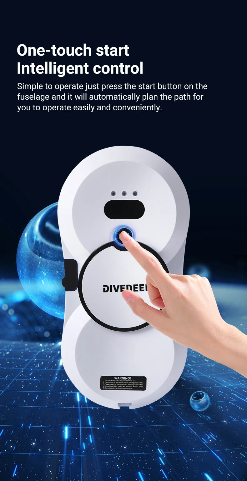 Divedeer Water Spray Window Cleaning Robot High Suction