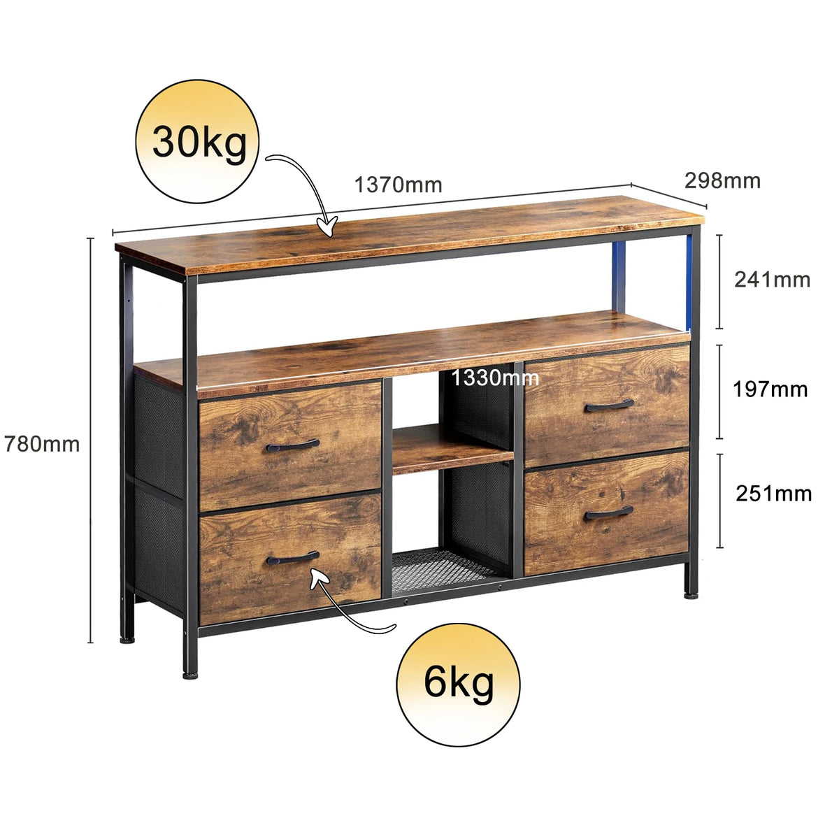 Tv Cabinet Storage Cabinet Led Lighting Chests Of