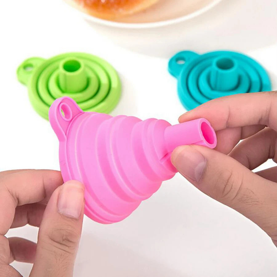 Funnel Pack Foldable Silicone Collapsible Funnels Filling Bottle