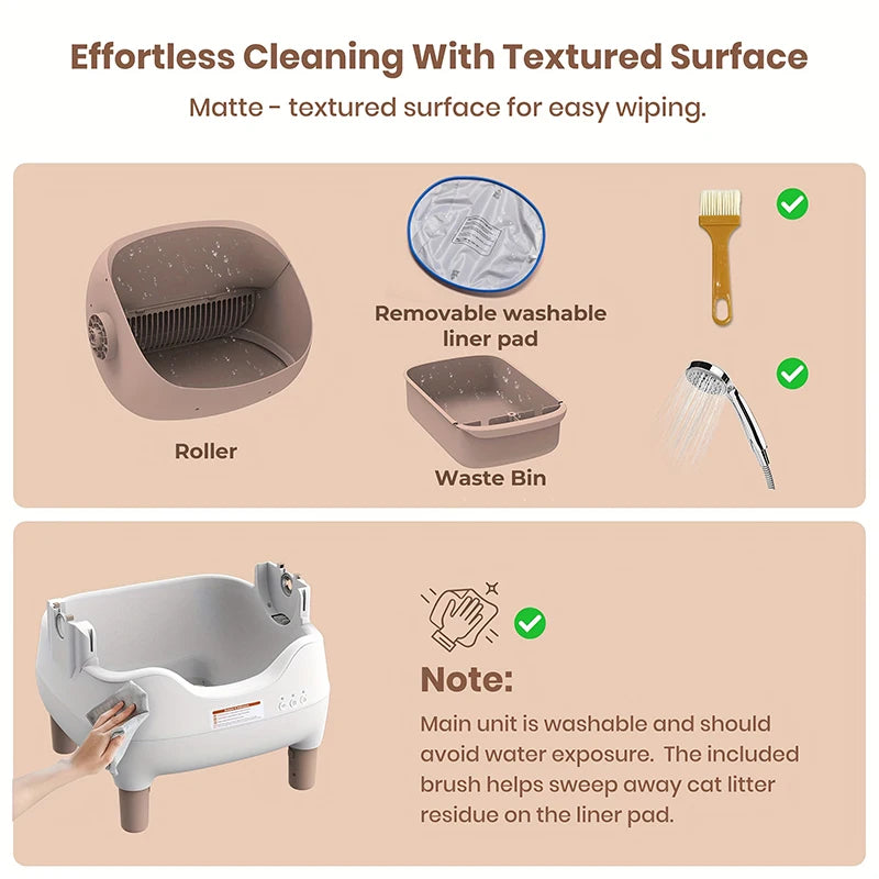 Miaoerduo 76l Self-Cleaning Litter Box App Controlled 4g