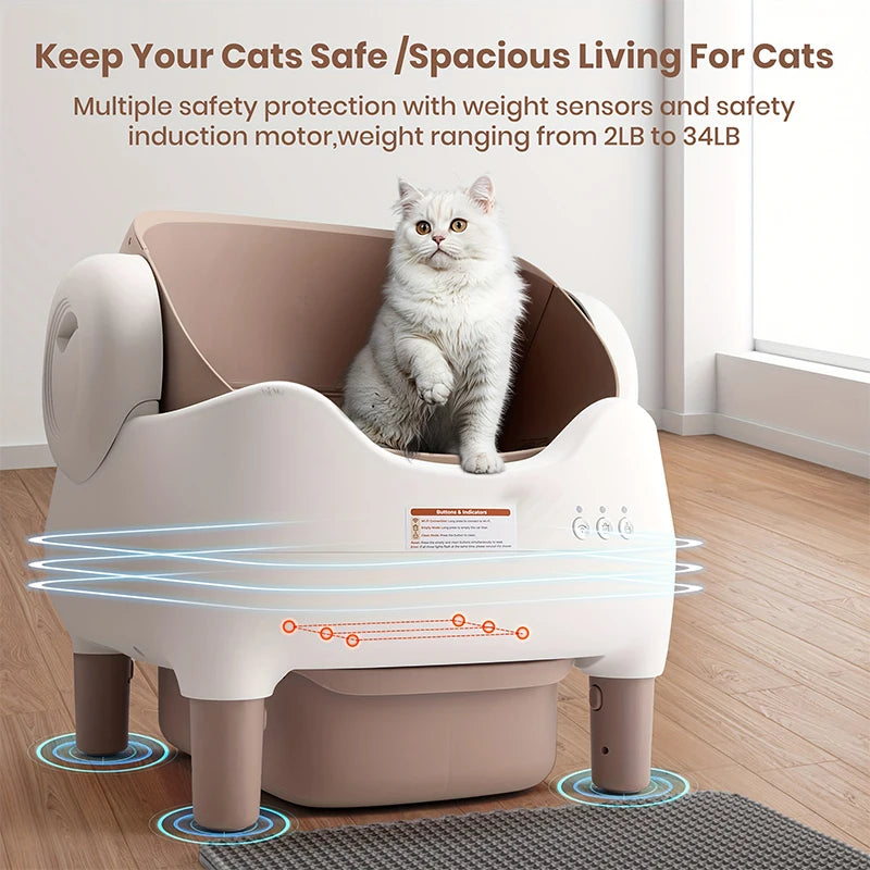 Miaoerduo 76l Self-Cleaning Litter Box App Controlled 4g