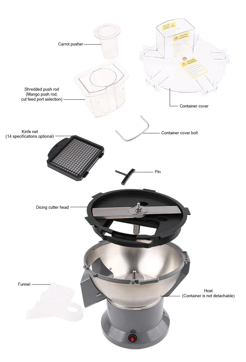 Vegetable Slicer Shredder Automatic Potato Dicing/Shredding