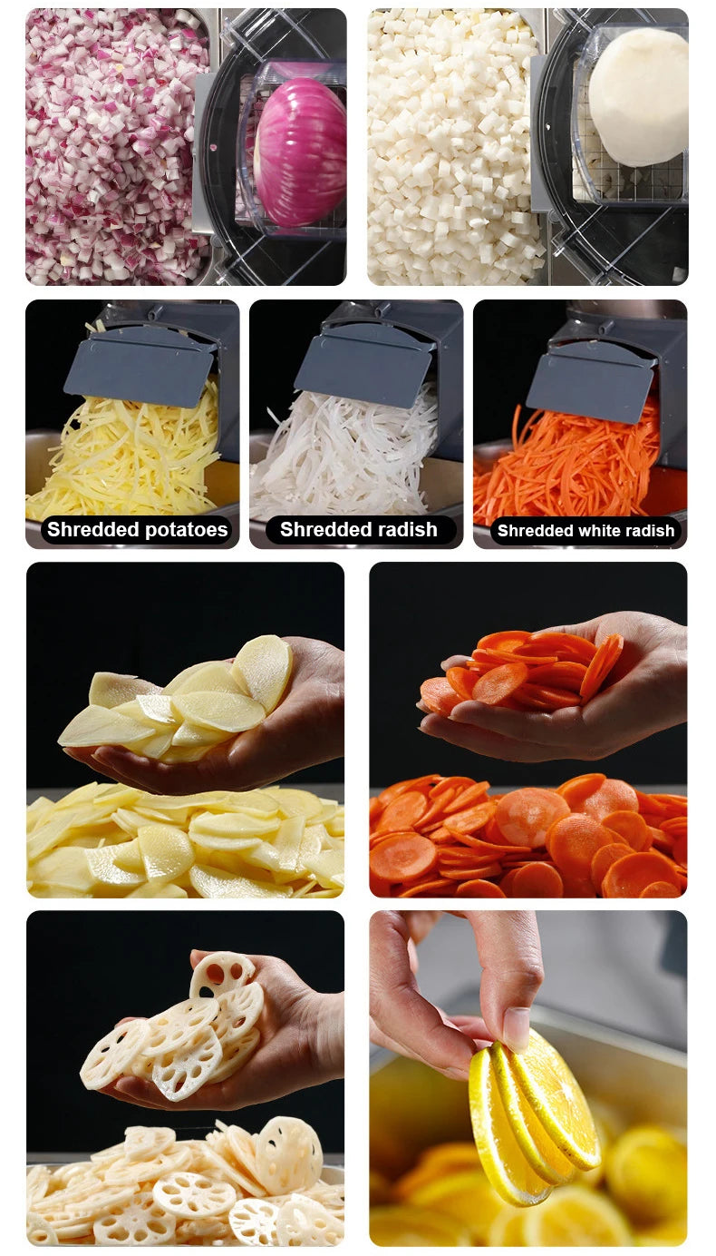 Vegetable Slicer Shredder Automatic Potato Dicing/Shredding