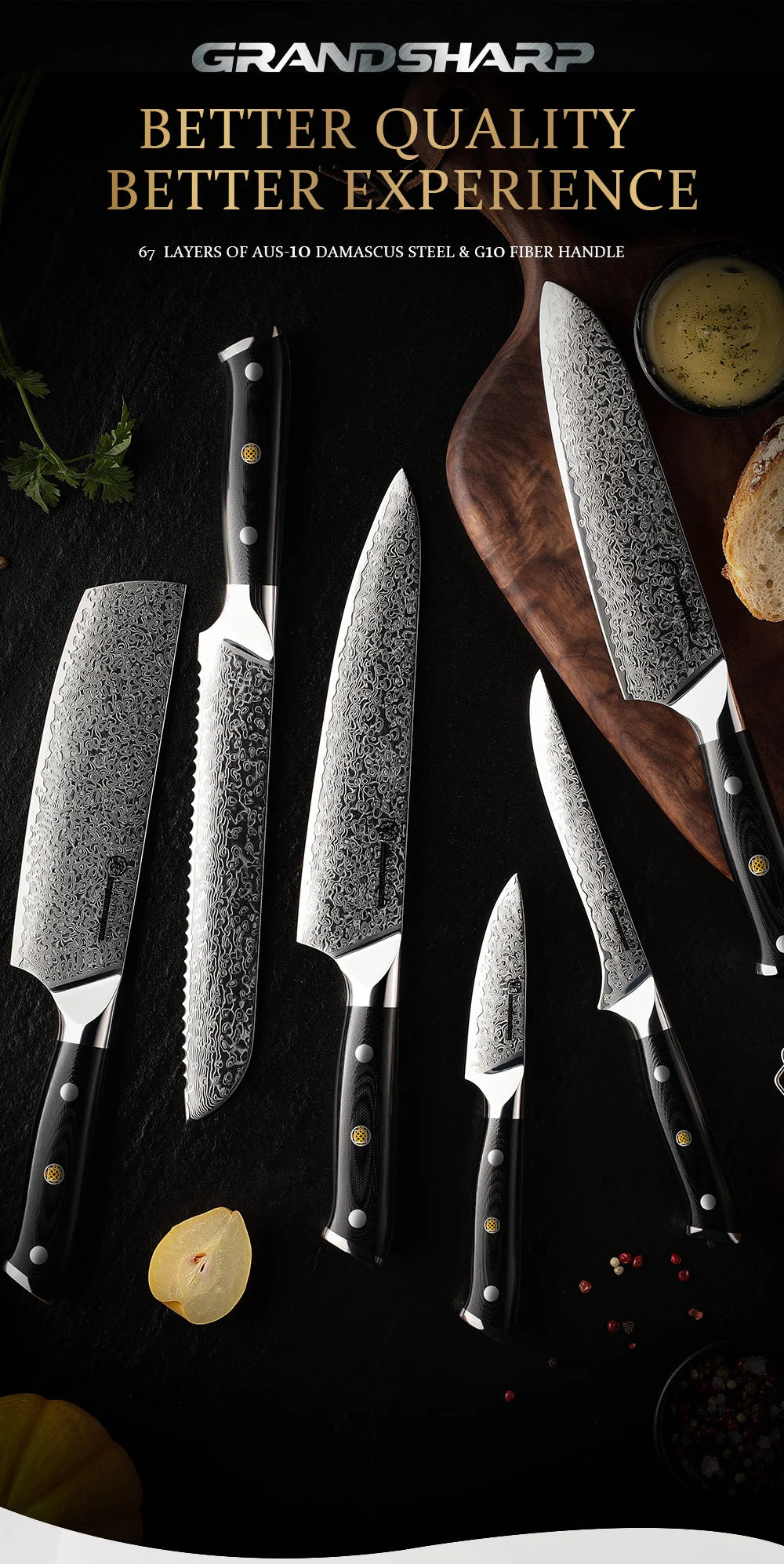 Damascus Chef Knife Japanese Damascus Steel Japanese Kiritsuke
