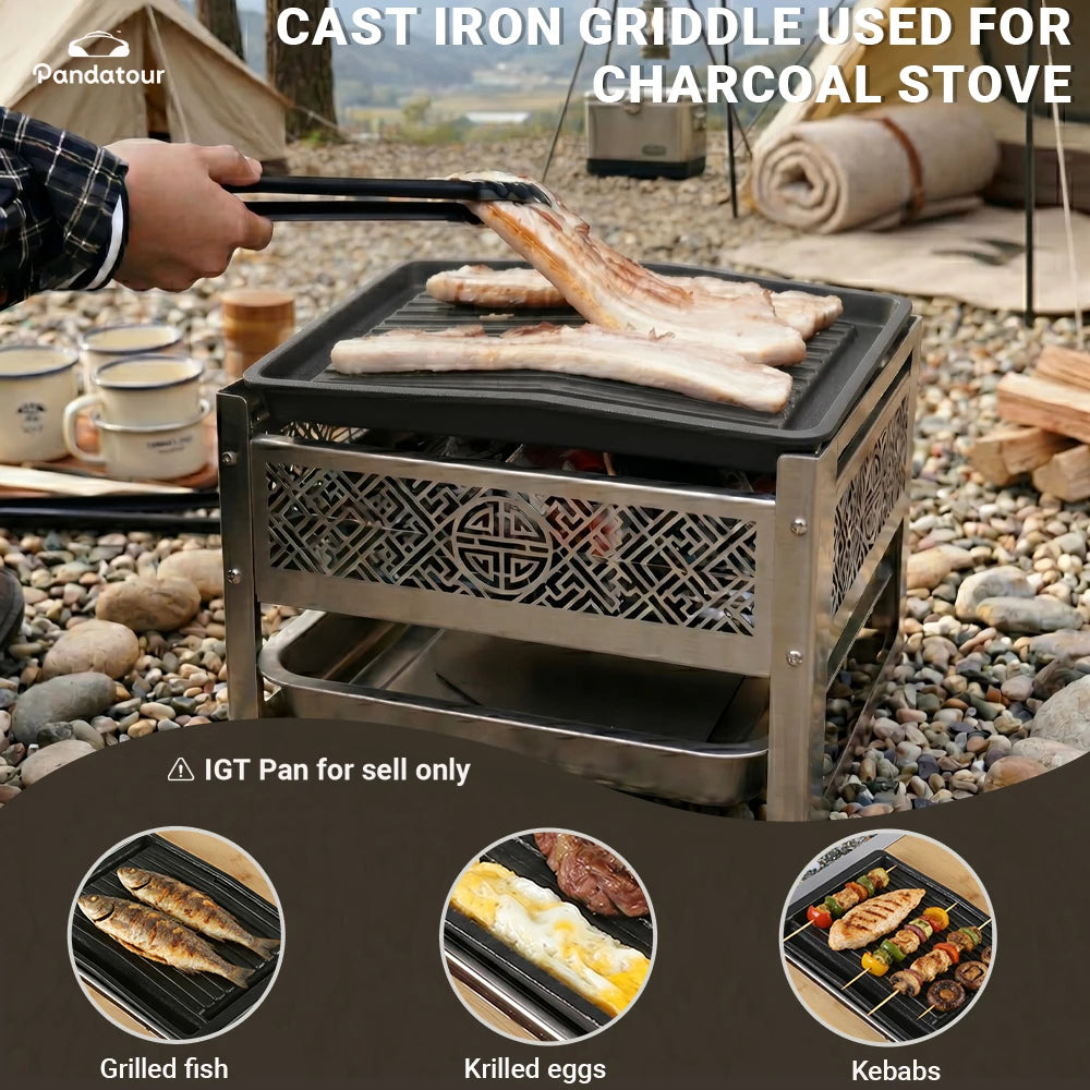 Pandatour Camping Igt Table Stove Windproof Stainless Steel