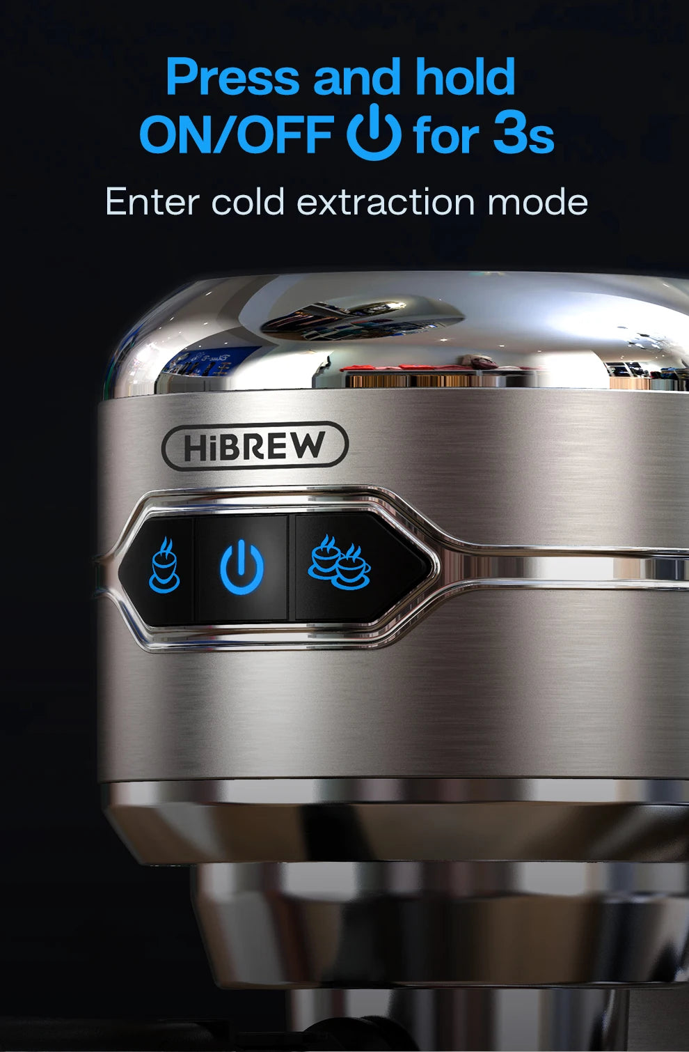 Hibrew Coffee Maker Cafetera 20 Bar Inox Semi
