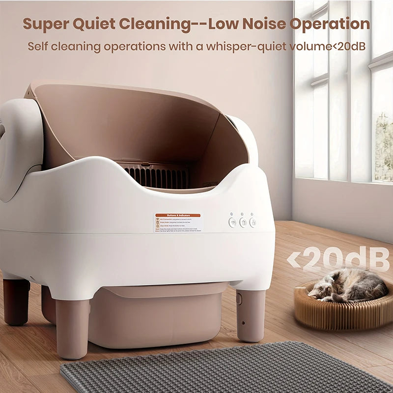 Miaoerduo 76l Self-Cleaning Litter Box App Controlled 4g