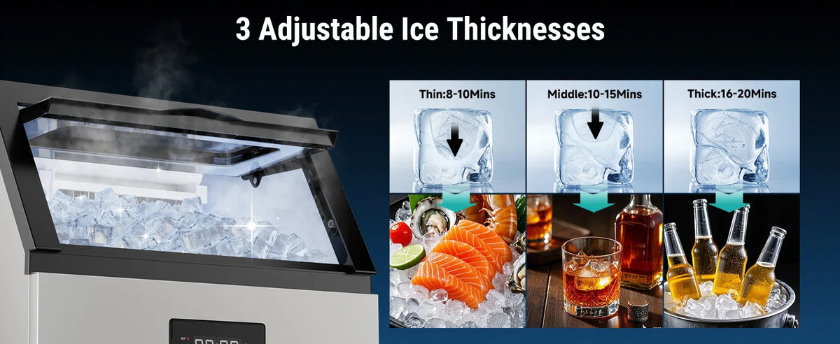 Commercial Ice Maker Machine Stainless Steel Under Counter