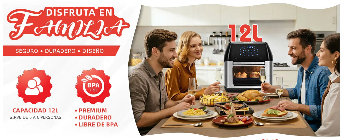 12l Air Fryer Air Oven Dishwasher Safe Led